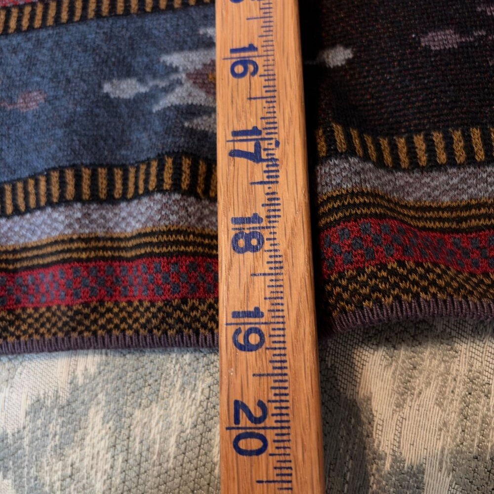 Peruvian‎ Women’s Aztec Pima Cotton Knit Skirt Southwestern Multicolor Boho Sz L - Picture 4 of 8